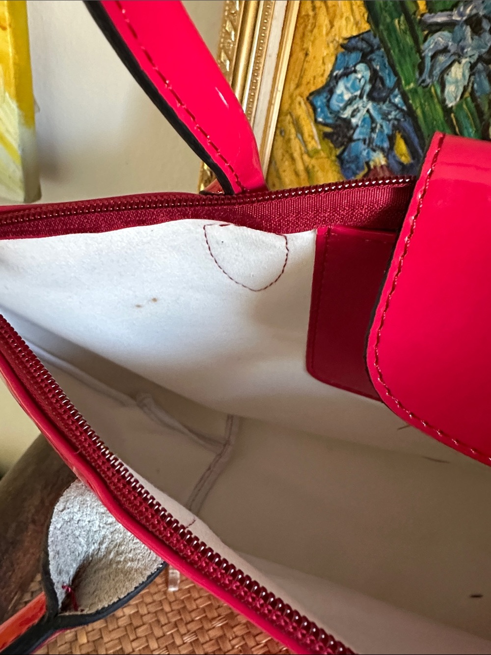 Longchamp Le Pliage Patent Tote Bag in Bright Pink - Picture 6 of 7